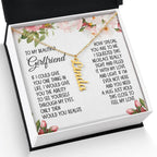 Girlfriend Gift, Vertical Name Necklace: If I Could Give You One Thing In Life...