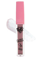 Kimchi Chic GLOSS OVER GLOSS Lip Gloss in 05 Aurora iridescent shimmer with doe-foot applicator twist cap on rave makeup lip gloss — front view