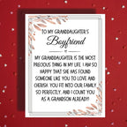 Granddaughters Boyfriend Card, From Grandparents Welcome Card, Sentimental Family Appreciation
