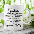 Grandson Gift, Personalized Coffee Mug: You Are An Amazing Grandson...