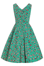Grace Green Cherry Pleated Bust Dress
