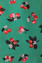 Grace Green Cherry Pleated Bust Dress