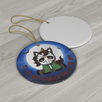 Halloween Ceramic Ornament: Unicorn Jason