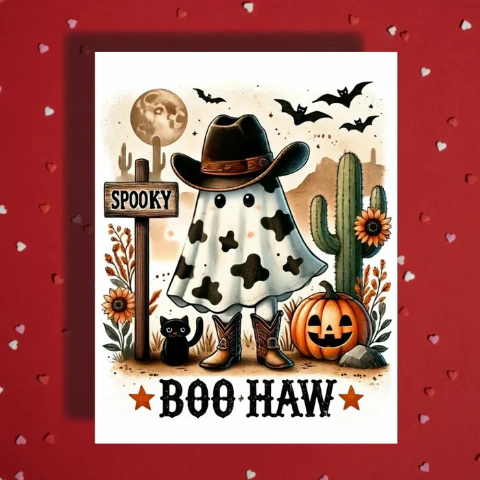 Halloween Wild West Ghost Card Cowboy Ghost Fall Halloween Greeting Card