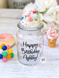 Happy Birthday Candy Jar