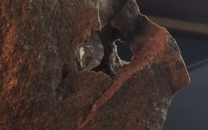 Herkimer Diamond in Limestone Matrix 93 - Middleville, NY | Of Coins & Crystals