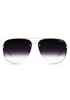 High Key Rimless Sunglasses in Gold Black Fade