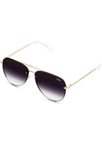 High Key Rimless Sunglasses in Gold Black Fade