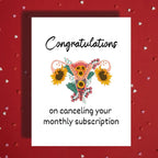 Hysterectomy Card, Cancel Monthly Subscription, Post Surgery Get Well Card