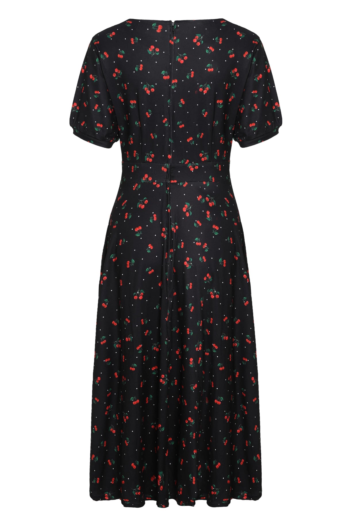 Julia Black Cherry Sleeved Dress