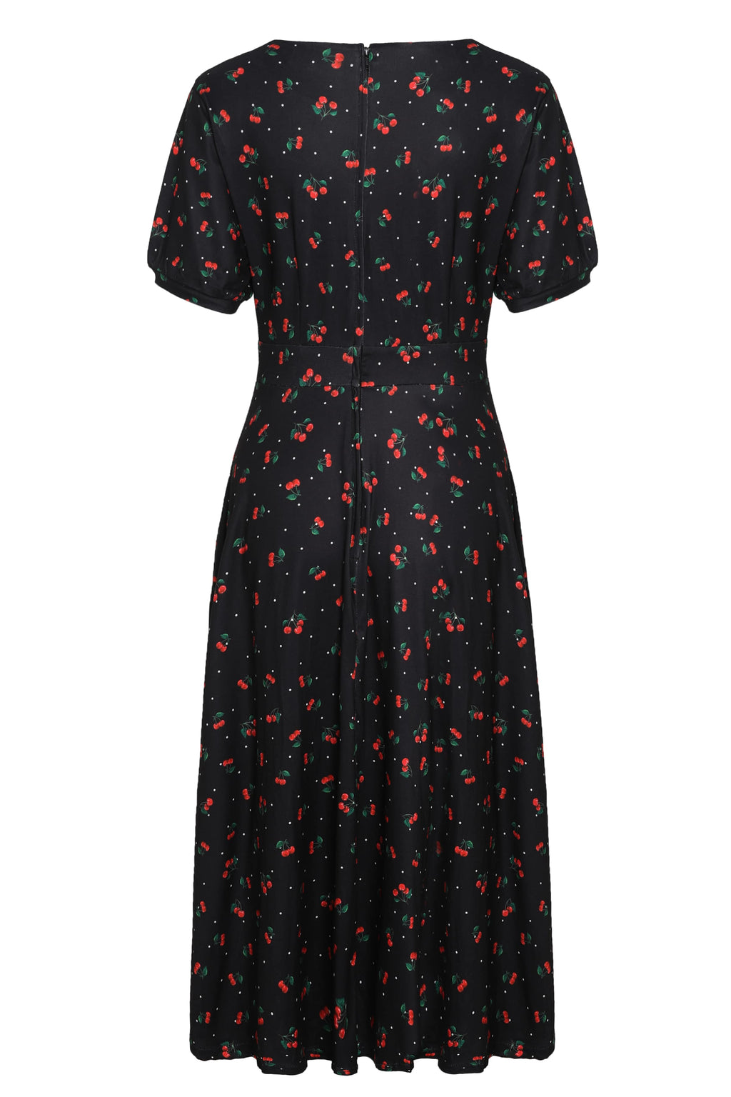 Julia Retro Black Cherry Tea Dress
