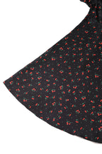 Julia Retro Black Cherry Tea Dress