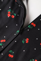 Julia Retro Black Cherry Tea Dress