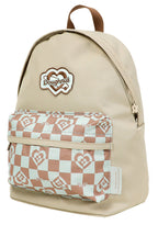 Doughnut Official Kaleido Series Plus One Mini Backpack in mushroom checked — side view