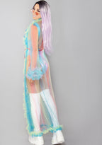 Hot & Delicious Kandi Kisses Ruffle Mesh Cover in multicolor — model back view