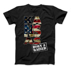 Kansas Born & Raised Limited Edition Print T-Shirt & Apparel Standard T Black