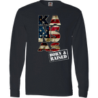 Kansas Born & Raised Limited Edition Print T-Shirt & Apparel Long Sleeve Black
