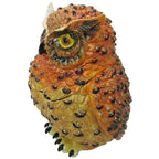 Large Owl Jeweled Trinket Box Austrian Crystals