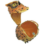Large Owl Jeweled Trinket Box Austrian Crystals