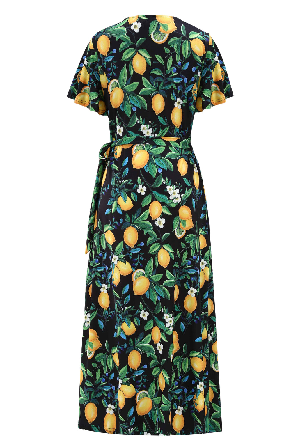 Isla Lemon Maxi Wrap Dress