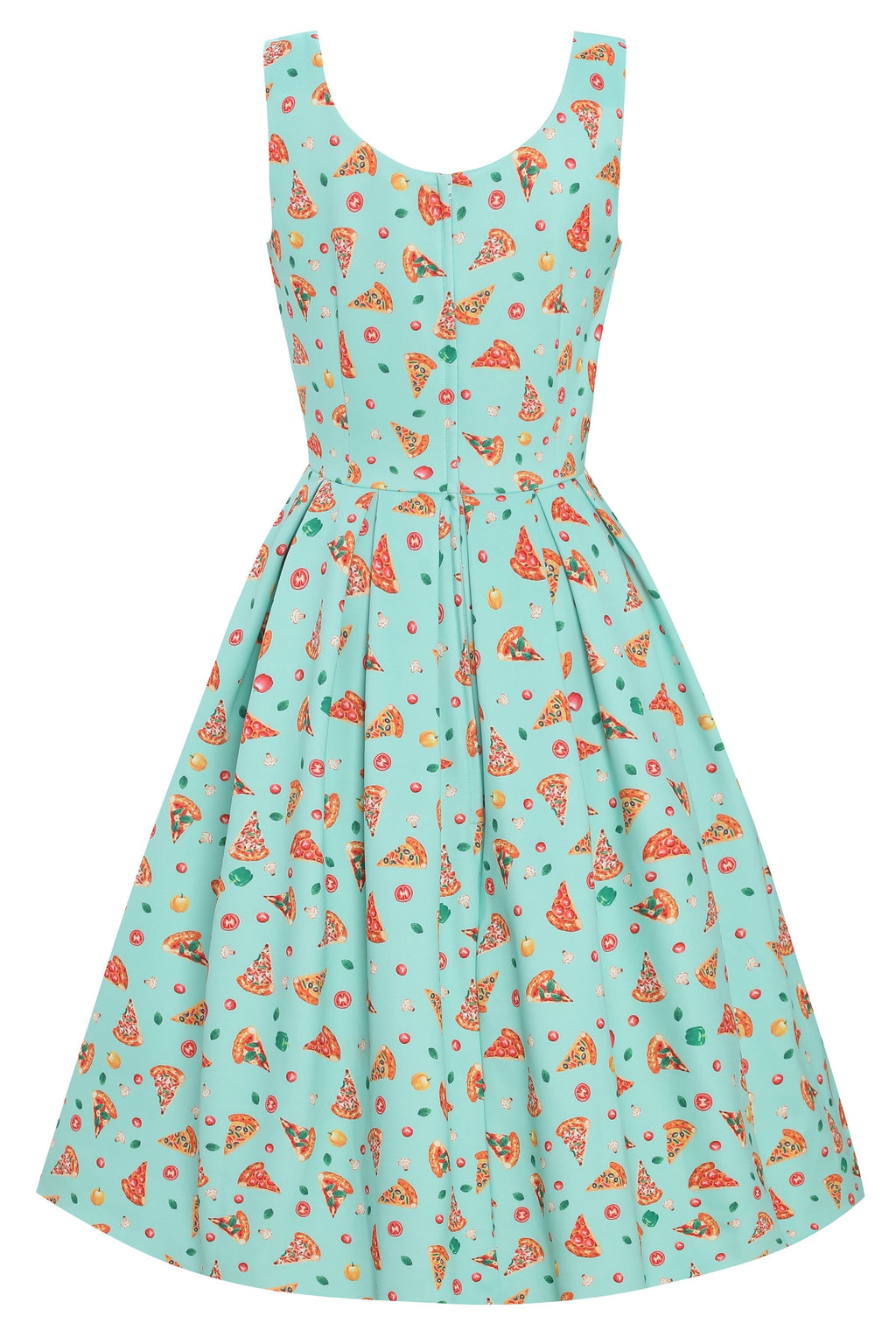 Amanda Light Blue Pizza Swing Dress