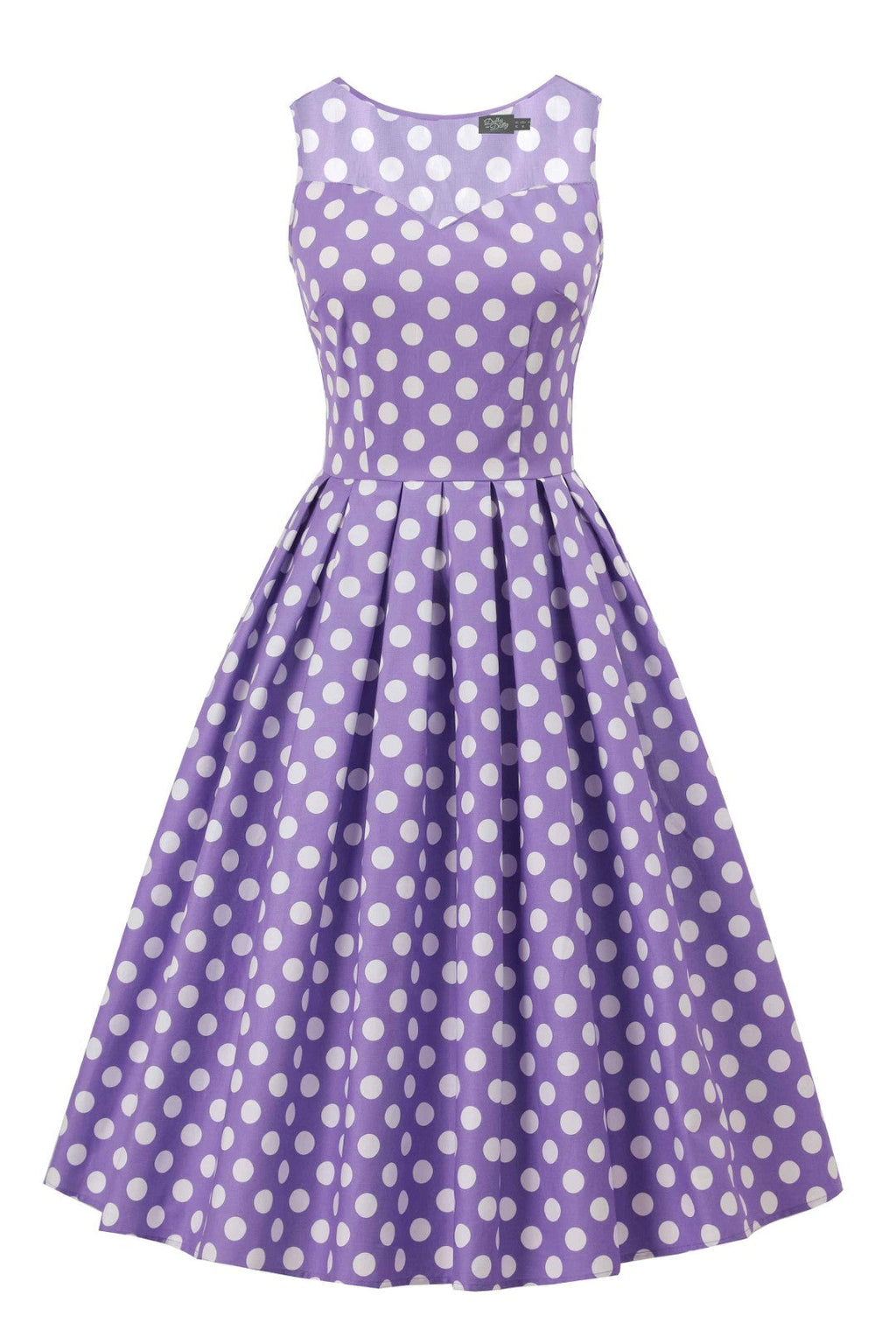 Blair Lilac Polka Dot Mesh Dress