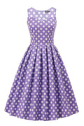 Blair Lilac Polka Dot Mesh Dress