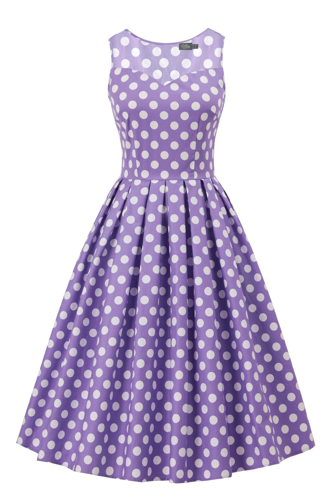 Blair Lilac Polka Dot Mesh Dress