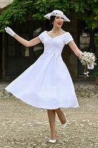 Lily White Off Shoulder Midi Dress