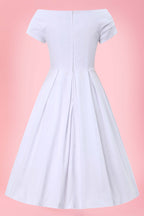Lily White Off Shoulder Midi Dress