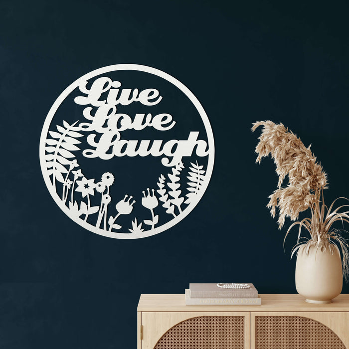 Live Love Laugh Metal Wall Art - Decor available at Dekadron for $74.90