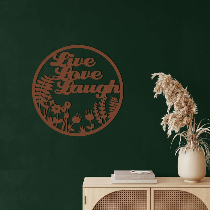 Live Love Laugh Metal Wall Art - Decor available at Dekadron for $74.90