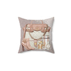 Luxury Handbag & Accessories Faux Suede Pillow — Chic Pink Fashion Decor