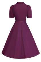 Mabel Purple Midi Shirt Dress
