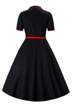 Mabel Rockabilly Shirt Dress With Rose Embroidery