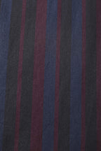 Mabel Rockabilly Striped Shirt Dress In Navy Blue