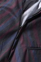 Mabel Rockabilly Striped Shirt Dress In Navy Blue