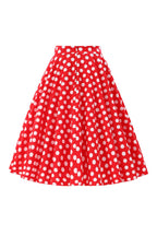 Maisie Red Polka Dot Full Circle Midi Skirt
