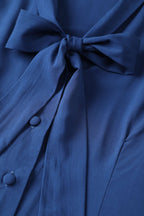 Margaret Long Sleeved Blouse In Royal Blue