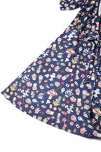 Matilda Navy Blue Wonderland Wrap Dress