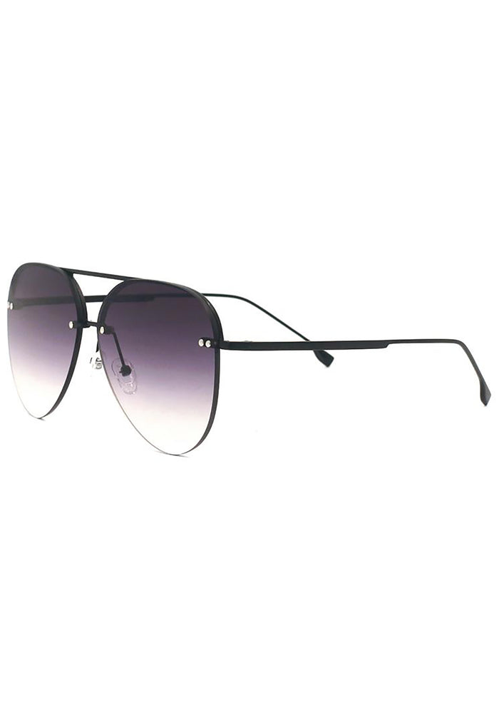 TopFoxx Megan 2 Narrow Sunglasses in black fade — side view