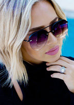 TopFoxx Megan 2 Sunglasses in black fade — model view