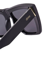 Dime Optics Melrose Polarized Sunglasses in black grey — side view