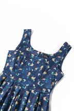 Amanda Mermaid Dark Blue Flared Dress