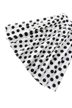 Maisie Polka Dot Full Circle Midi Skirt in White/Black