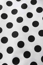 Maisie Polka Dot Full Circle Midi Skirt in White/Black