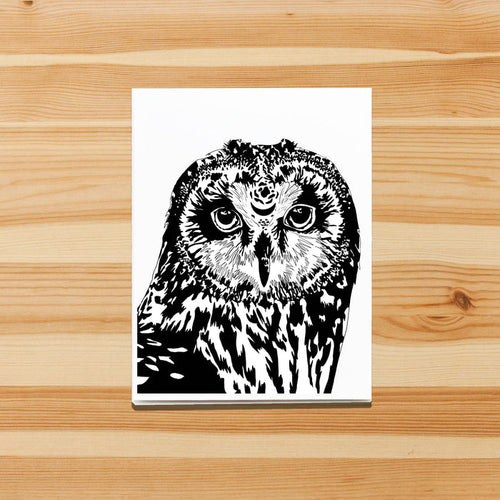 PinkPolish Design Note Cards "Moon Owl" Handmade Notecard
