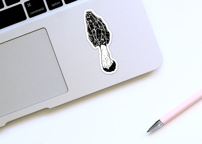 PinkPolish Design Stickers "Morel Mushroom" Vinyl Die Cut Sticker