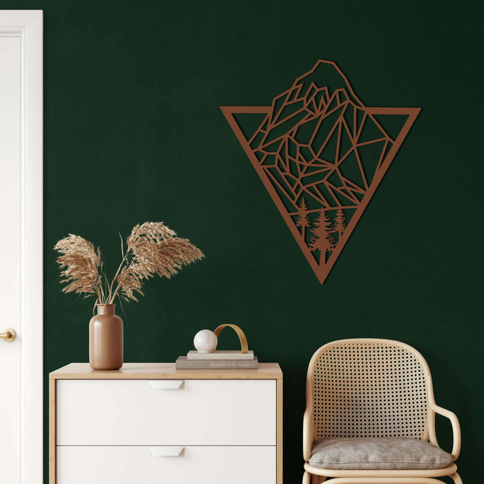 Mountain Metal Wall Art - Decor available at Dekadron for $74.90