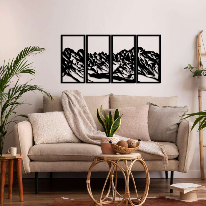 Mountain Range Metal Wall Art - Decor available at Dekadron for $129.90